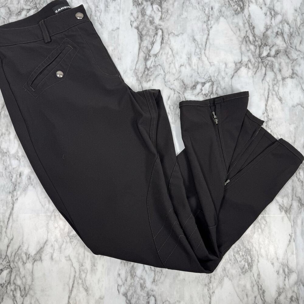 Cambio Chocolate Brown Equestrian Style Zip Ankle Dress Pants Breeches Old Money